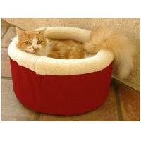 Small 16" Cat Cuddler Pet Bed - Red