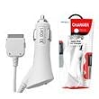 Val Ipod Premium (White) Rapid Car Charger Cigerette Lighter Adapter W/ Smart IC Chip Inside - Compatible With Apple iPod 5Th Generation Video & Nano 1st Gen (NOT for iPhone 3G) - Retail Package