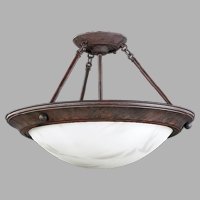 Eclipse Medium Semi Flush Lamp W Electric Ballast