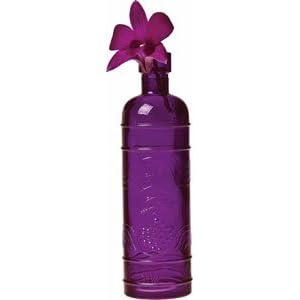 Purple Vintage Colored Glass Bottle (round design)