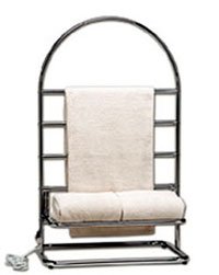 WarmRails Trafalgar Free Standing Electirc Towel Warmer Rack - Satin Nickel