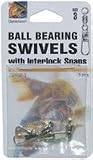Ball Bearing Swivels w/Interlock Blk Size2 3pcs - Eagle Claw Tackle 01082-002, Fishing Terminal Tackle