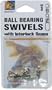 Eagle Claw Tackle Ball Bearing Swivels w/Interlock Blk Size2 3pcs #01082-002