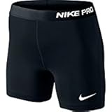 Nike 589365 Women's 5" Pro Core Compression Shorts (X-Large, Black/White)