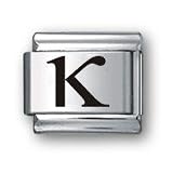 Body Candy Italian Charms Laser KAPPA Greek Letter LOWER CASE