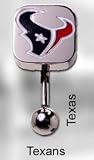 NFL Reverse Top Down Belly Button Ring - Houston Texans