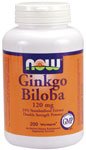 Ginkgo Biloba by NOW Foods - Herbs (120mg - 200 Vegetarian Capsules)