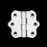 Scalloped Hinge - Bright Chrome