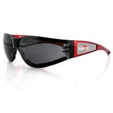 Sporting Goods : Bobster Action Eyewear Shield II Sunglass, Red Frame, Smoked Grey Lens