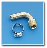 Mr. Gasket Low-Loss Fuel Fitting .375 in. 90 Degree For .5 in. ID Hose Includes 1 Fitting And 1 Clamp