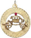 Coach on Open Disc, 14K Gold Charm