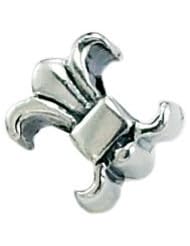 Silver Fleur de Lis Zable Bead Charm bz287
