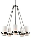 27th Street Contemporary Wrought Iron Halogen Chandelier