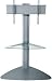 Flat Panel Tv Floor Stand with 1 Clear Glass Shelf - Silver