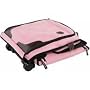 THERMOWEB Pink/Chocolate Micro Suede WHEELED TOTE LARGE