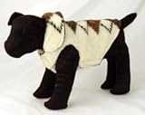 Argile Berber Velcro Closure Fleece Dog Coat (White, Size 16)