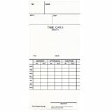 Time Cards for Model T100 All Digital Time Clock, 250 Pack, White ACPT111