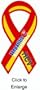 Hepatitis C Association HCV 8" Ribbon Car Magnet