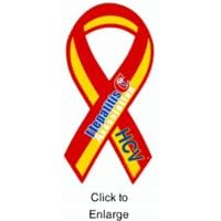 Hepatitis C Association HCV 8" Ribbon Car Magnet