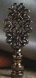 Finial Showcase Brass Lace Polished Metal Floral Vine Finial - B241/B241