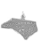 Sterling Silver North Carolina Charm