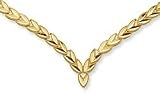 17 Diamond Cut Double Leaf Design Necklace