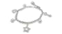 Pearl and Diamond Love Charm Bracelet - 7 inches (extendable to 8 inches)