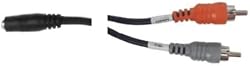 Hosa 10' Stereo 3.5mm Mini Female to Two RCA Males Breakout Y-Cable