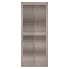 Mid-America 20.25 x 40 Clay L7 Louvered Vinyl Exterior Shutters (Pair)