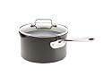 Emerilware from All-Clad Hard-Anodized Nonstick Sauce Pan with Pour Spout and Straining Lid 3-qt.