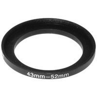 Adorama Step-Up Adapter Ring 43mm Lens to 52mm Filter Size