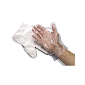 Disposable Plastic Gloves, Economy Dispenser Pack, 100 Gloves Per Box, Large Size