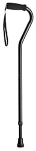 Medline Offset Handle Cane, Black
