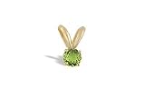 14K Yellow Gold Genuine Round Peridot Pendant