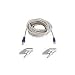 Belkin High Speed Internet Modem Cable - Phone Cable - RJ-11 (M) - RJ-11 (M) - 15' - Double Shielded - Ice (786088)
