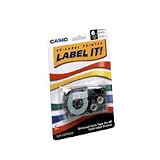 Label Printer Tape Cartridge, 6MM, Black On White, Sold as 1 each