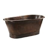 72 Hammered Copper Modern Slipper Style Bathtub BTM72DB