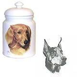 Doberman Pinscher Cookie Jar, Porcelain by Rosalinde (10' X 7')