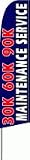 30K 60K 90K Maintenance Service Feather Flag (11.5 x 2.5 Feet)
