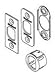 6WAL 15 DEADLATCH SERVICE KIT FINISH:SATIN NICKEL