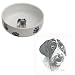   - German Wire-haired Pointer Paw Print Bowl, Porcelain by Rosalinde (7 in. x 2.5 in. deep)