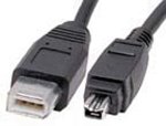 2m IEEE1394 Firewire cable (6 pin plug to 4 pin plug)