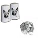 Beagle Small Salt and Pepper Shakers, Porcelain by Rosalinde (3')