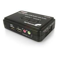 StarTech.com 2 Port Mini USB KVM Kit with Cables and Audio Switching