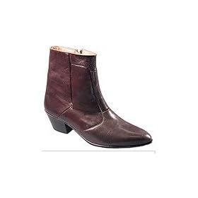 6 1 2 Demi-boot with inside zipper in black, brown,navy, white, wine, and grey by Giorgio Brutini