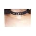 Black Leather Master Word Collar