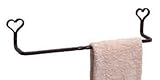Towel Bars Black Wrought Iron, Towel Bars Black Towel Bar Heart 32 1/2 in. L