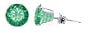 Nickel Free 5mm Round Emerald Cubic Zirconia .925 Sterling Silver Post Friction Back Stud Earrings