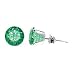 Nickel Free 5mm Round Emerald Cubic Zirconia .925 Sterling Silver Post Friction Back Stud Earrings