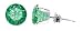 Sterling Silver 5 MM Round Emerald Cubic Zirconia Stud Post Friction Back Earrings
